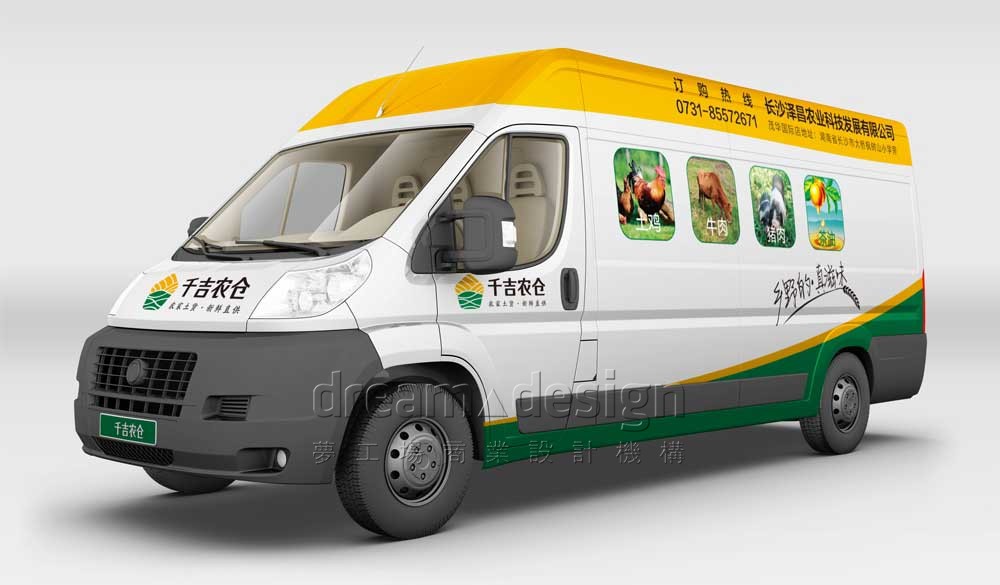 千吉農(nóng)倉車身廣告設計圖