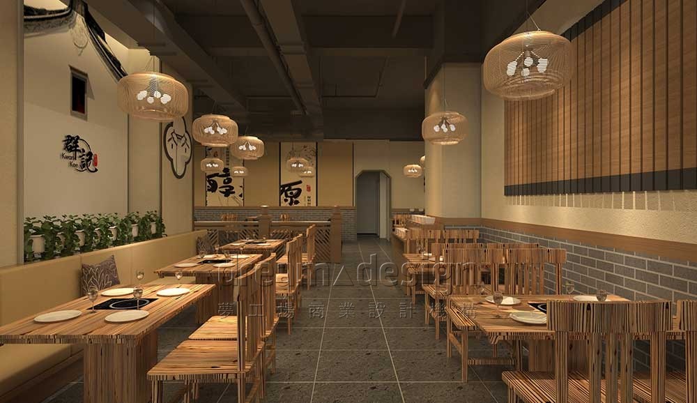 群記潮汕牛肉火鍋門店內(nèi)部設(shè)計(jì)圖3
