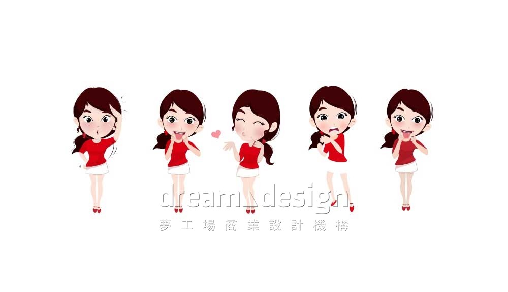 辣妹子卡通形象2