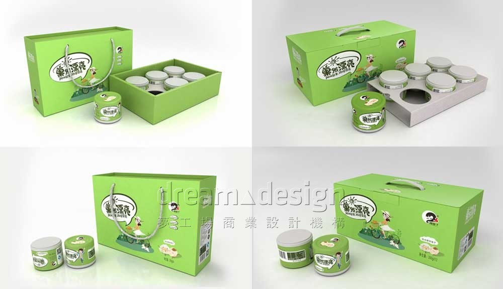 菓然漂亮綠色產(chǎn)品包裝