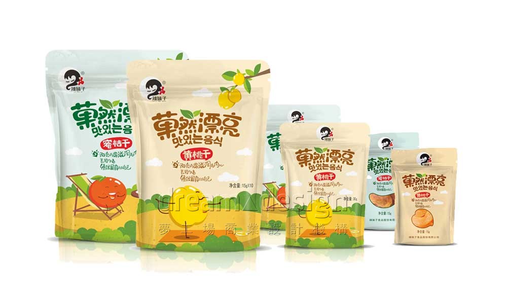菓然漂亮袋裝產(chǎn)品包裝系列