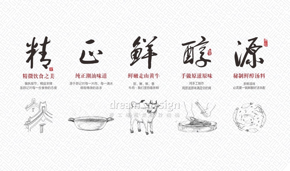 群記潮汕牛肉火鍋設(shè)計(jì)效果圖